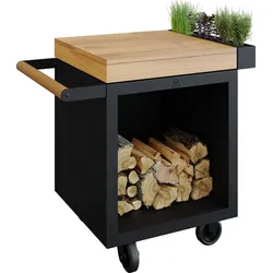 OFYR Mise en Place Table Black 65 PRO Teakholz