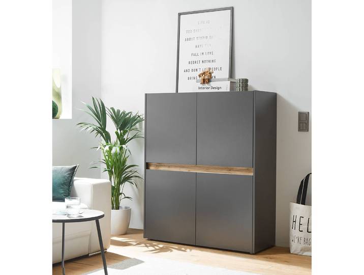 Buffet 100 x 120 x 40cm Gris/Anthracite