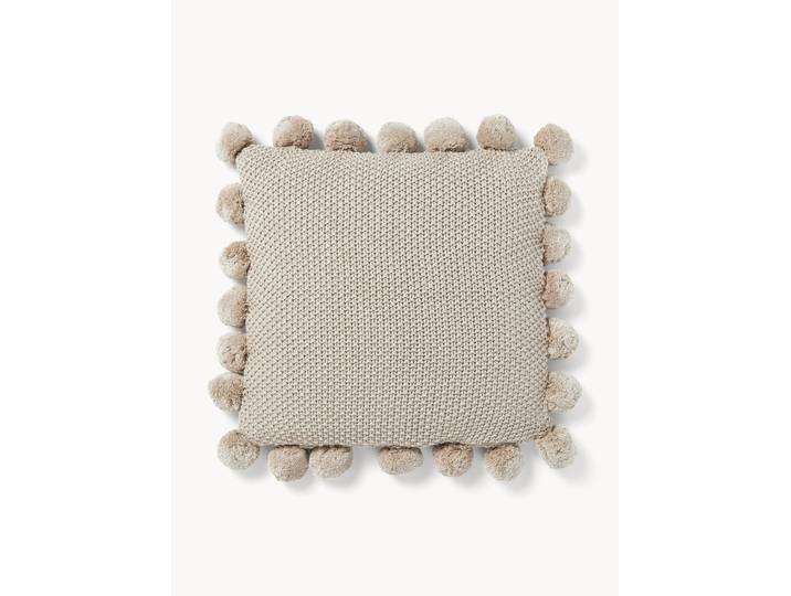 Gebreide kussenhoes Molly met pompoms