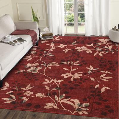 Garvee Modern Leaves Pattern Area Rug
