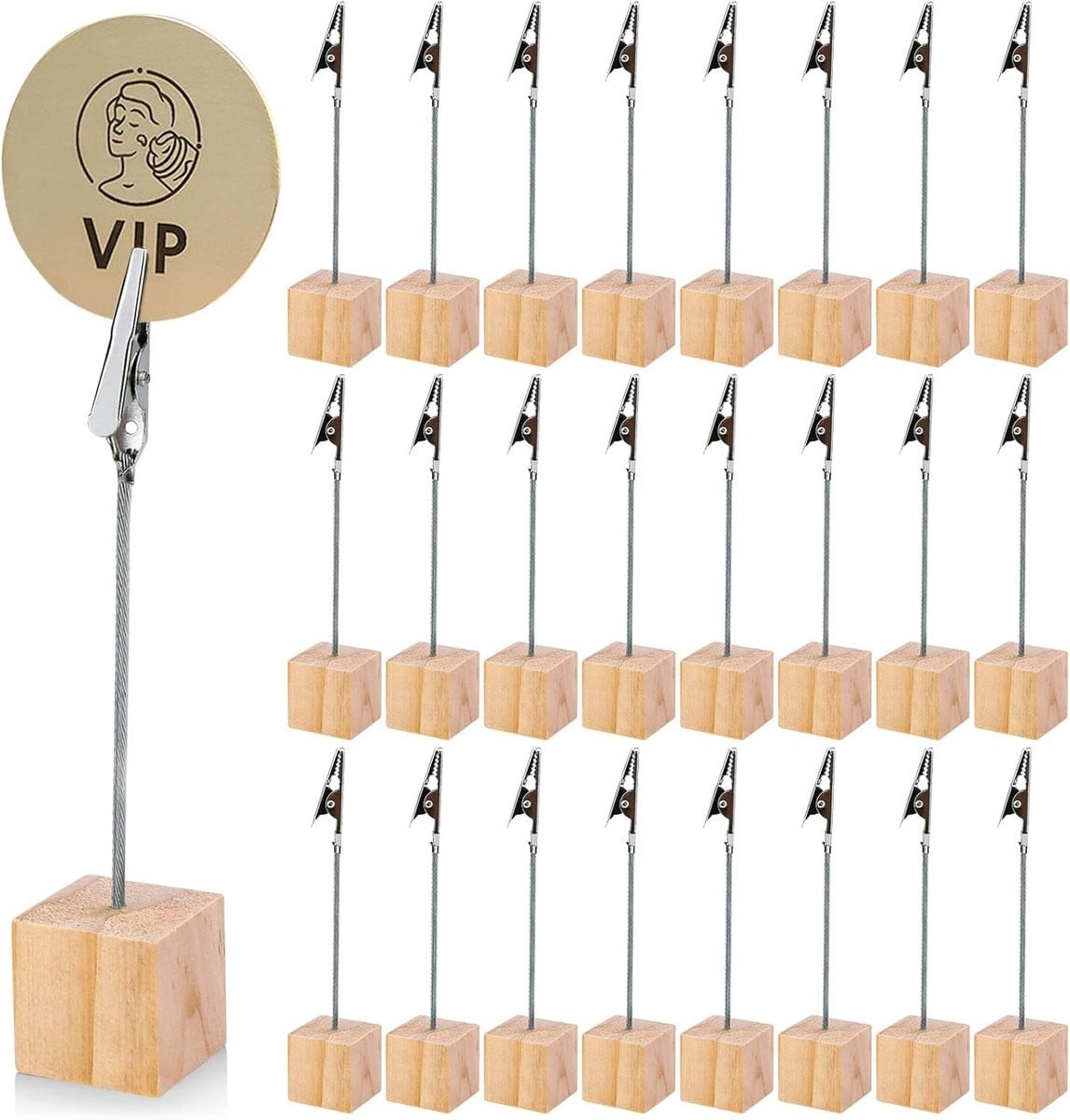 SnelShoppen Foto Houder met Clips - 25 Stuks Memo Clip Houder voor Bruiloften, Feesten en Decoratie - 13 cm