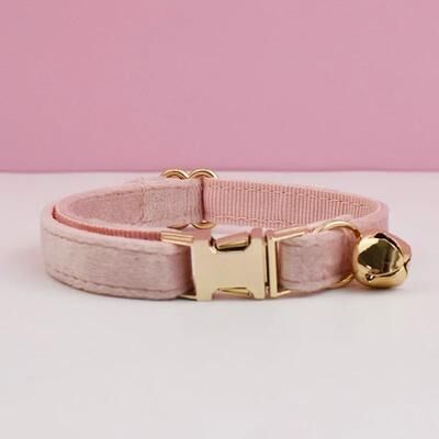 Uplifted Finds Premium Velvet Personalized Cat Collar With Custom Engraved Nameplate, Bowtie, And Bell cat Collar (velvet 36) s