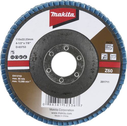 Makita D-63753 Fächerschleifscheibe Durchmesser 115mm Körnung (num)=60