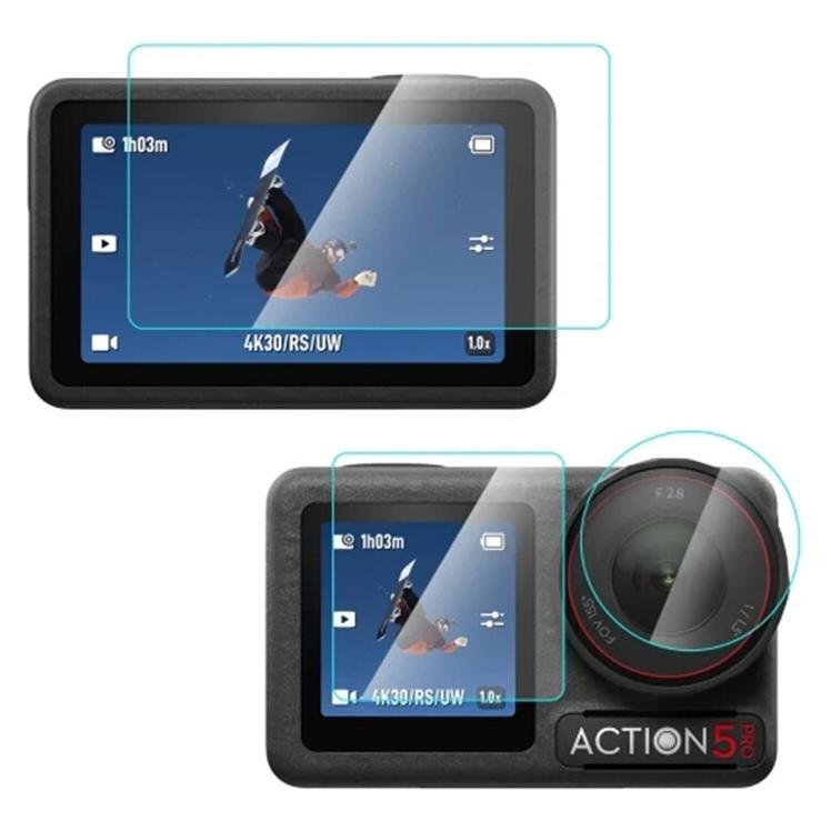 Puluz Hartglas für DJI Osmo Action 5 Pro (klar) (PU958T)