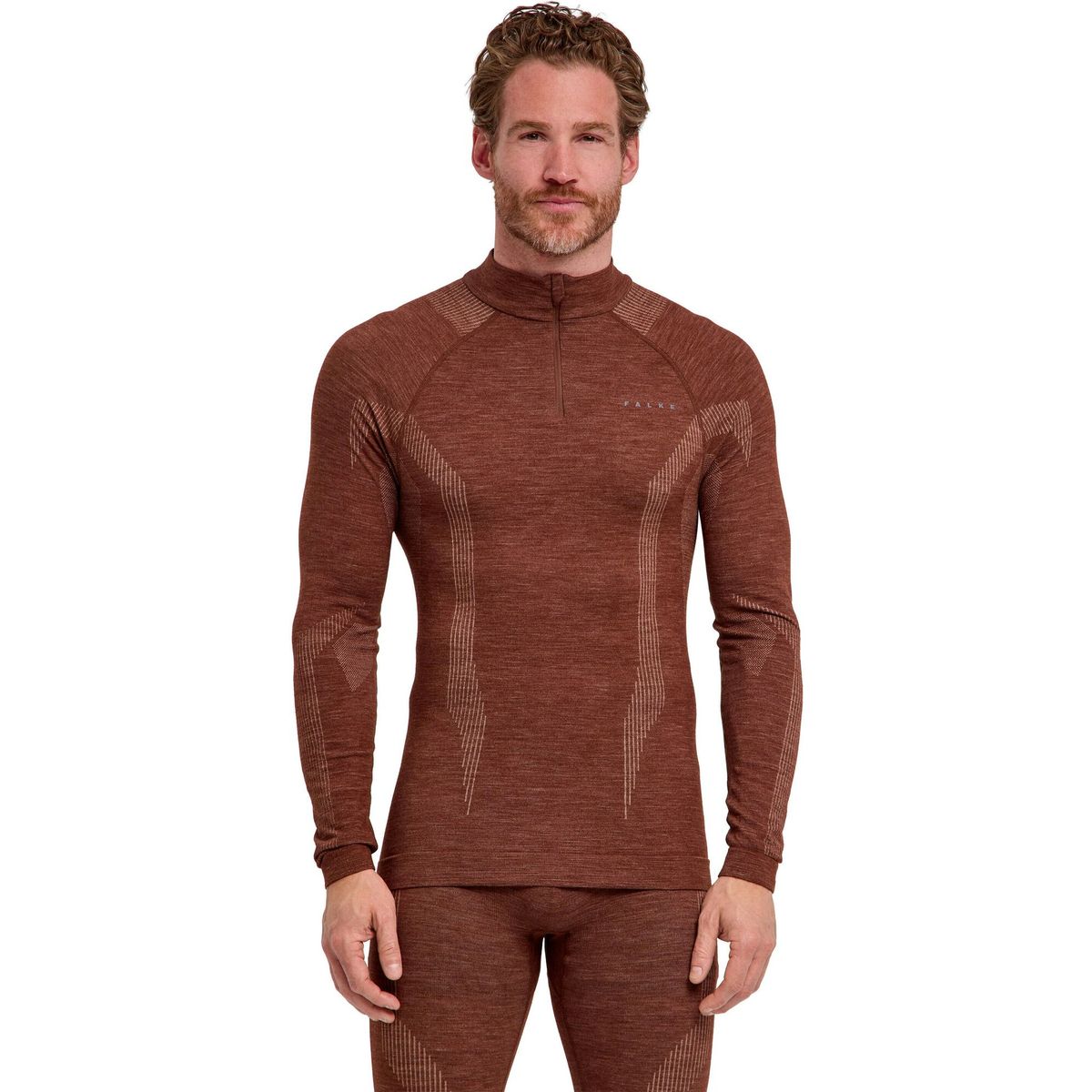 Falke Herren Langarmshirt Wool-tech chestnut (5534) XXL 33480-5534-XXL