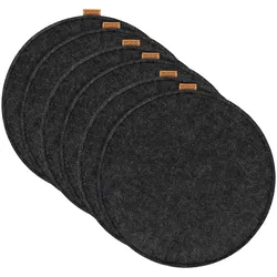 6 er Set Sitzkissen  6 Sitzauflage mit Antirutschnoppen  Ø 40 cm