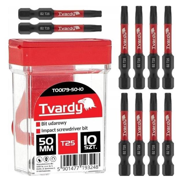 Tvardy Bity udarowe T25 50mm S2 - box (10/120) (5901477193248)