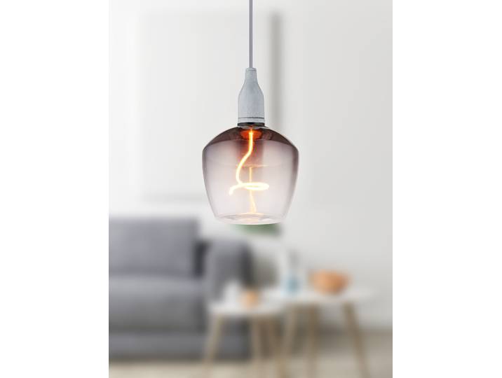 Ampoule LED Bruck Ø 12cm Transparent/Noir/Noir