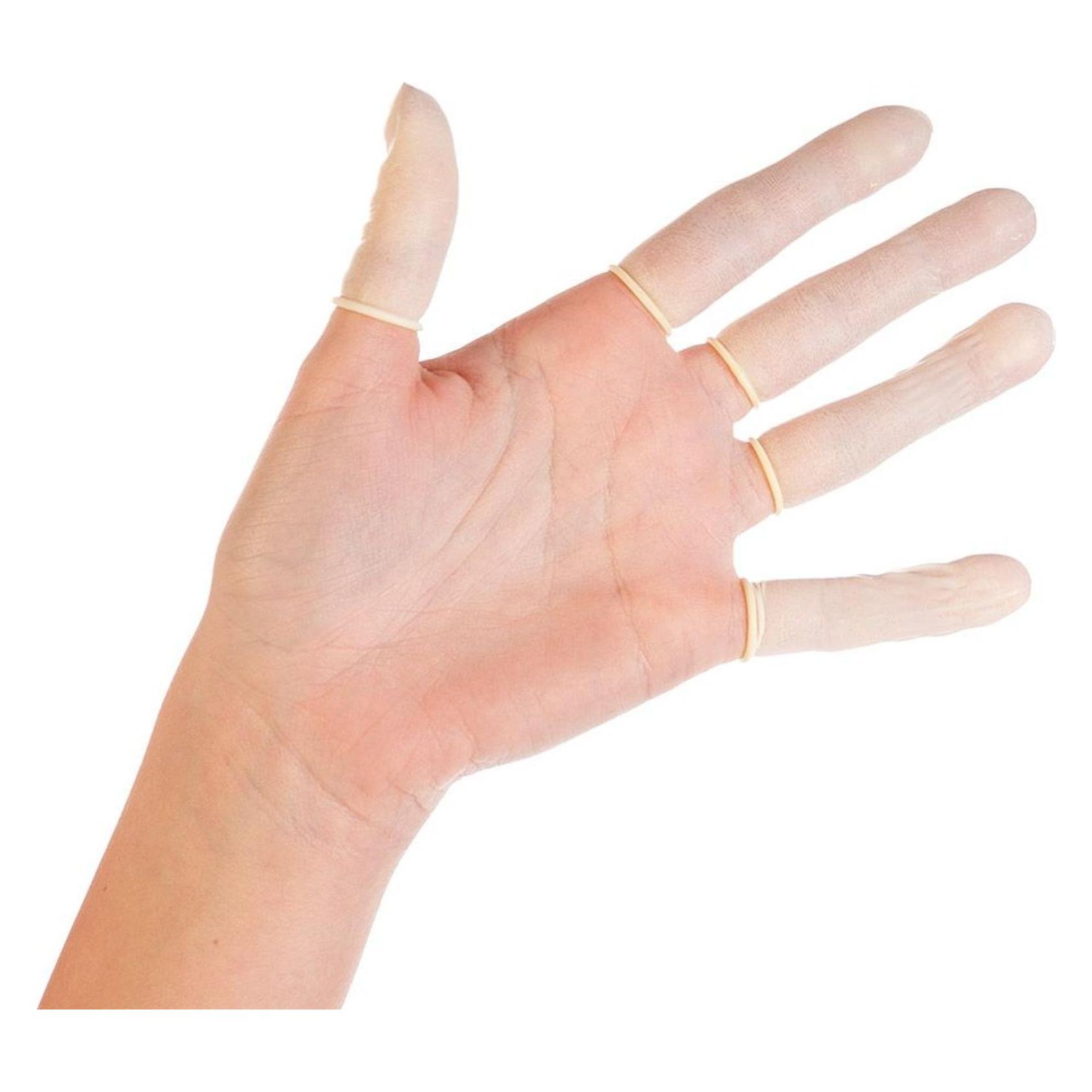 Hygostar Latex-Fingerlinge puderfrei L 7cm weiss VE=100 Stück (L) (26713)