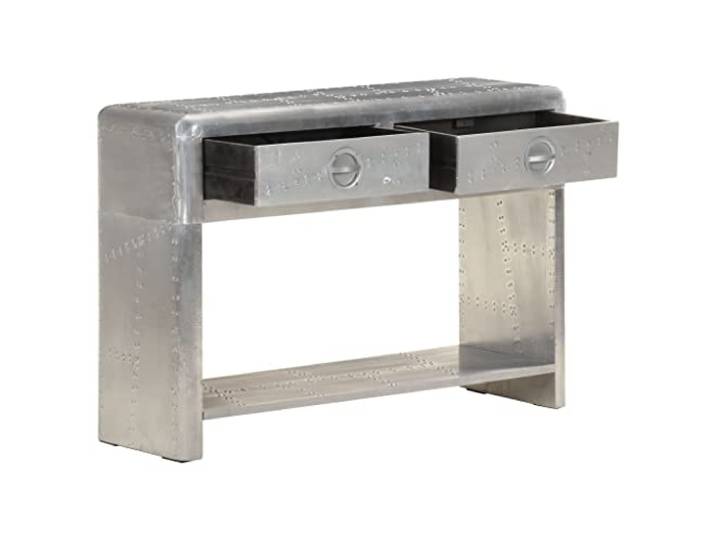 GKMBCVDFR Aviator-Sideboard 110x30x75 cm Metall 2 Schubladen, 1 Regal, freiliegende Schrauben, robust und stabil, Flurmöbel