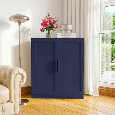 Lirago Corner Storage Cabinet Wooden Corner Accent Cabinet with Adjustable Shelves Corner Buffet Sideboard