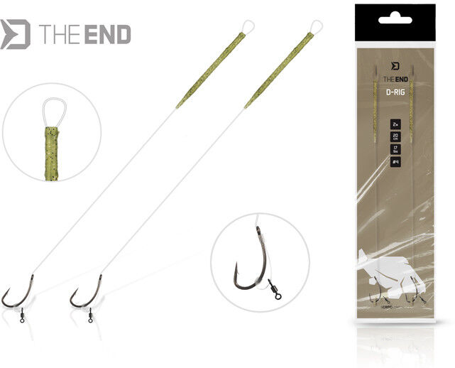 Bas de ligne Delphin THE END D-Rig / 2 pcs 20 cm / 17lbs / #4 20 cm / 17lbs / #4