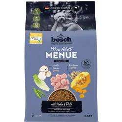 Bosch HPC MENUE Mini Adult mit TW-Huhn + Pute getreidefrei 4x2.5 kg