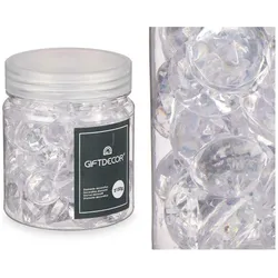 Gift, Naturmaterialien, Deko-Steine Decor Durchsichtig 150 g Diamant (16 Stück)