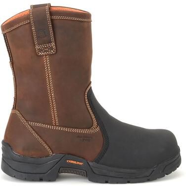 "Carolina Well X 10"" Composite Toe Wellington - Mens 10 Brown Boot E2"