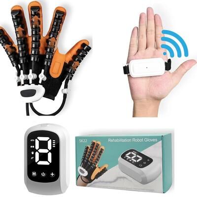Uplifted Finds Hand Rehabilitation Robot Gloves For Stroke Recovery Finger Training And Exercise xl left Hand
