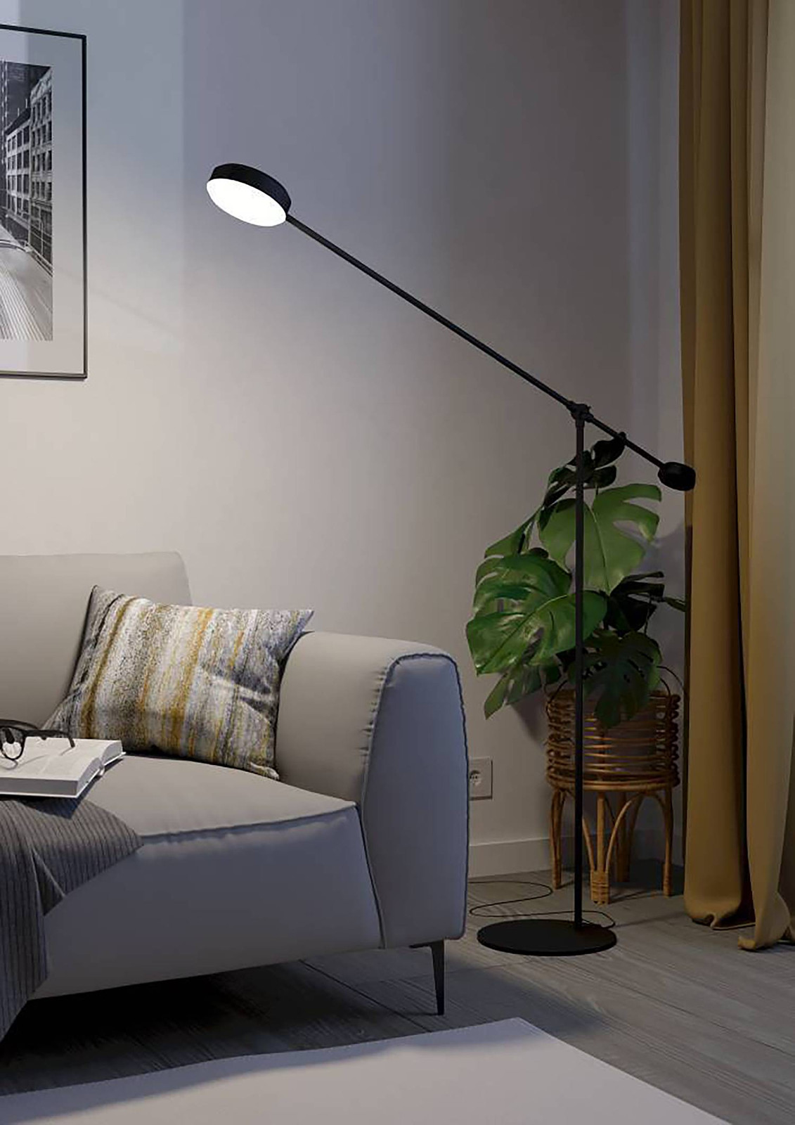 Eglo Clavellina Led leeslamp zwart
