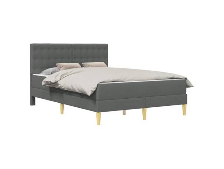 PUGYNBK Bettgestell Dunkelgrau 160 x 200 cm mit Kopfteil Robustes Sperrholz, fester Lattenrost, Platz unter dem Bett, einfache Montage