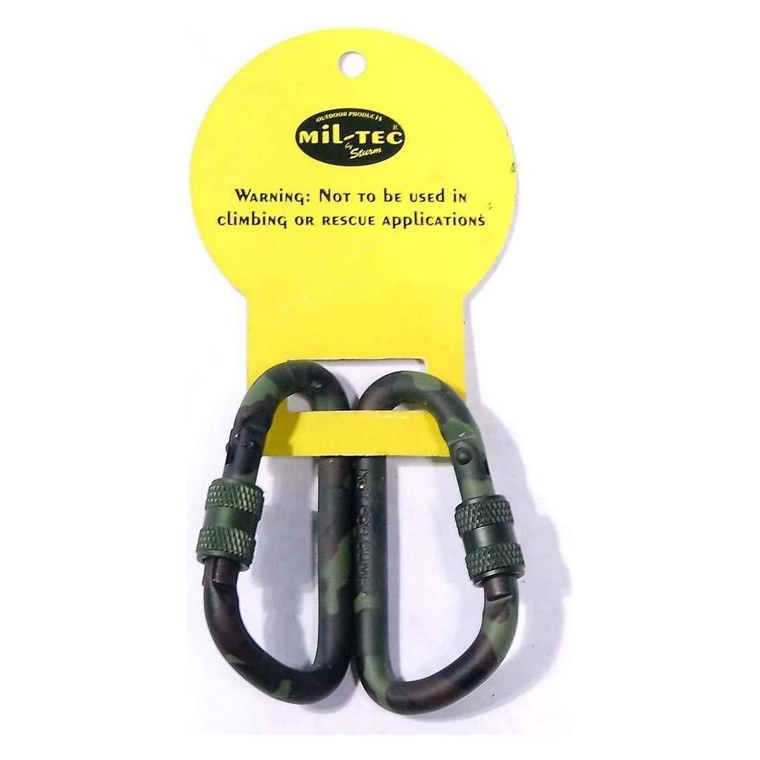 Mil-tec Mousqueton Tactical Camo Karabiner 80mm - Woodland Camouflage (49667695)