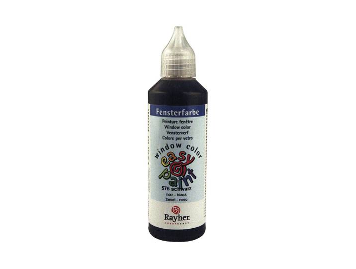 Rayher Window-Color Easy Paint Schwarz 80 ml