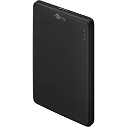 Goobay Magnetische Wireless Powerbank, MagSafe, USB-C Power Delivery, Magnetring, schwarz, 20W - Kapazität: 5000mAh