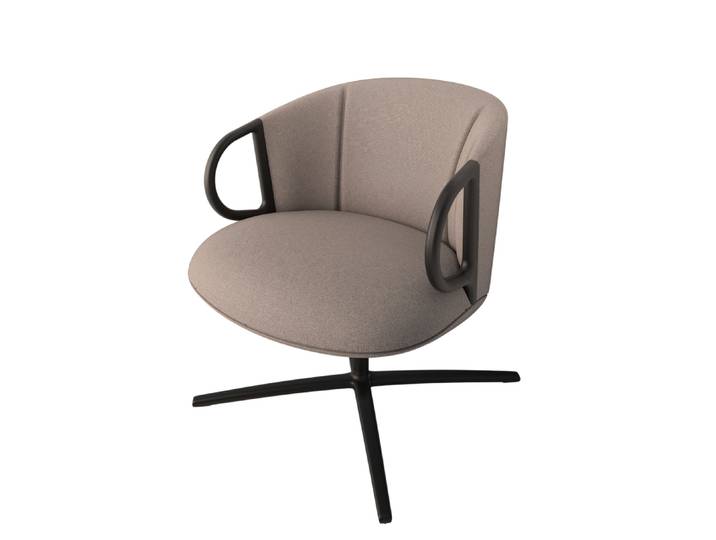 Lounge Sessel Gaber Cucaracha mit niedriger Rückenlehne, Rosa, Neu
