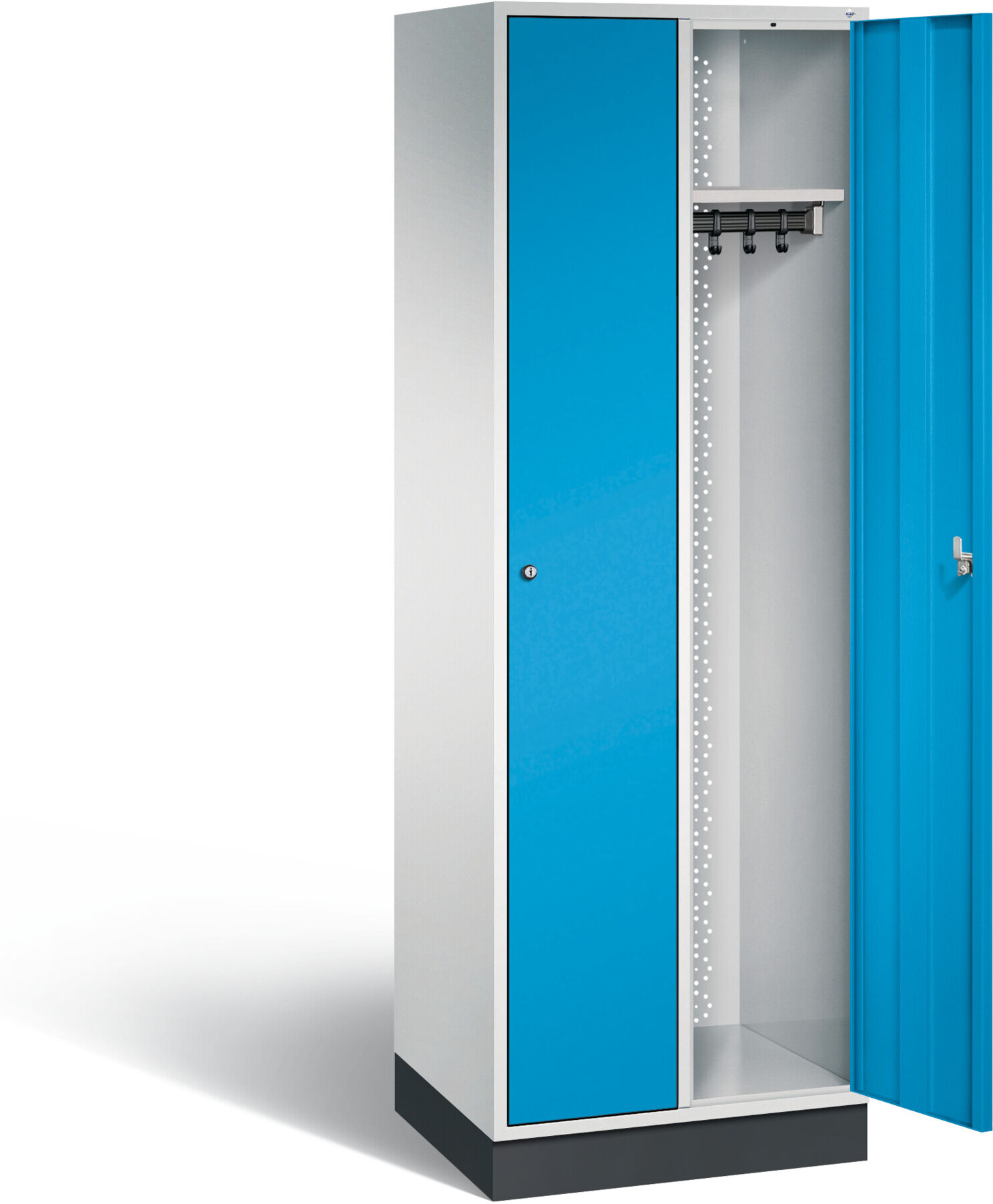 C+P Garderobenschrank Intro, H1950xB620xT490mm, Front Lichtblau, Korpus Lichtgrau (8170-201) ; C + P Möbelsysteme (8170-201 S10000)