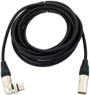 pro snake XLR Patch Angled/Female 5m Schwarz