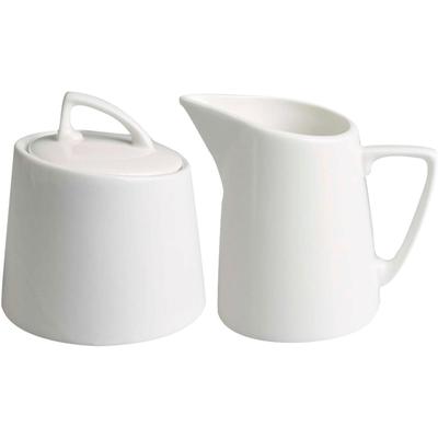 Milch- und Zuckerset RETSCH ARZBERG "Fantastic", beige (naturweiß), 2 Stk., Porzellan, Geschirr-Sets, Fine China Porzellan