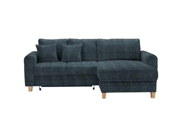 Ecksofa Velours Petrol