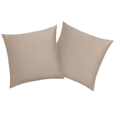 Kissenbezug OTTO HOME "Mila", beige (taupe), B:40cm L:40cm, Satin, Obermaterial: 100% Baumwolle, Kissenbezüge, Kissenbezug, Satin Qualität, in Uni Design