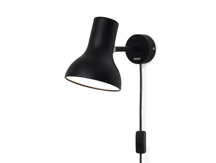 Type 75 Mini Wandleuchte w/Cable Jet Black - Anglepoise - Wohnzimmer - Design - Metall - Einflammig