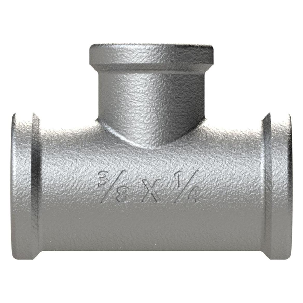 Riegler T-Stück 130, IG/IG/IG, Rp 3, T-Abzweig Rp 2, schw. Temperguss (TFT 130-3020)