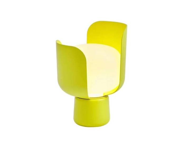 FONTANA ARTE lampe de table BLOM (Jaune - polycarbonate / aluminium)