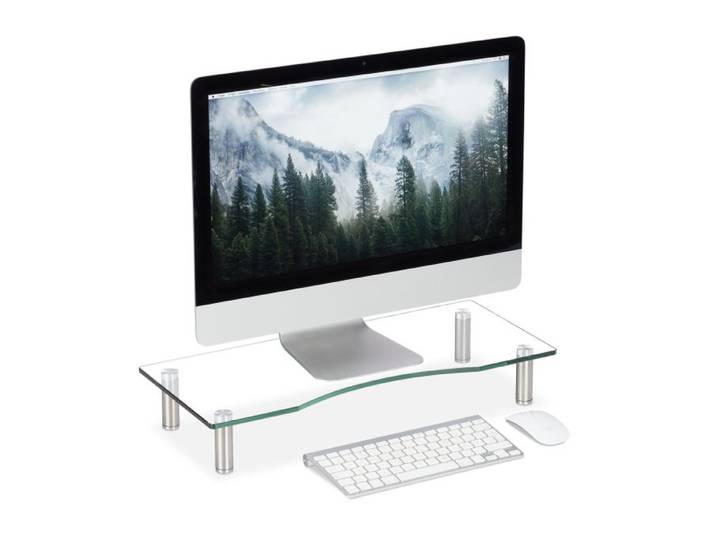 Relaxdays Monitor verhoger glas