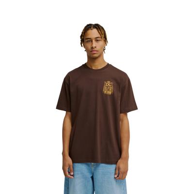 T-Shirt DC SHOES "DC Screw It", Herren, Gr. S, braun (coffee bean), Obermaterial: 75% Baumwolle, 25% Baumwolle., Shirts T-Shirt