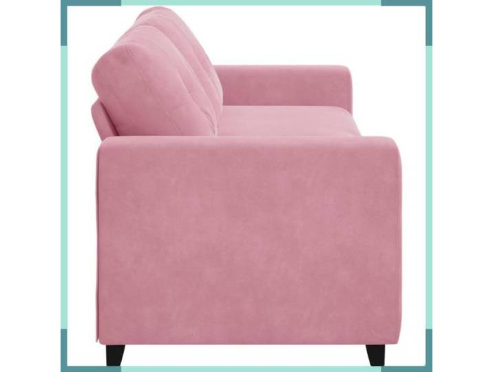 Canapé - 4105137 - Rose - Velours polyester - 2 places