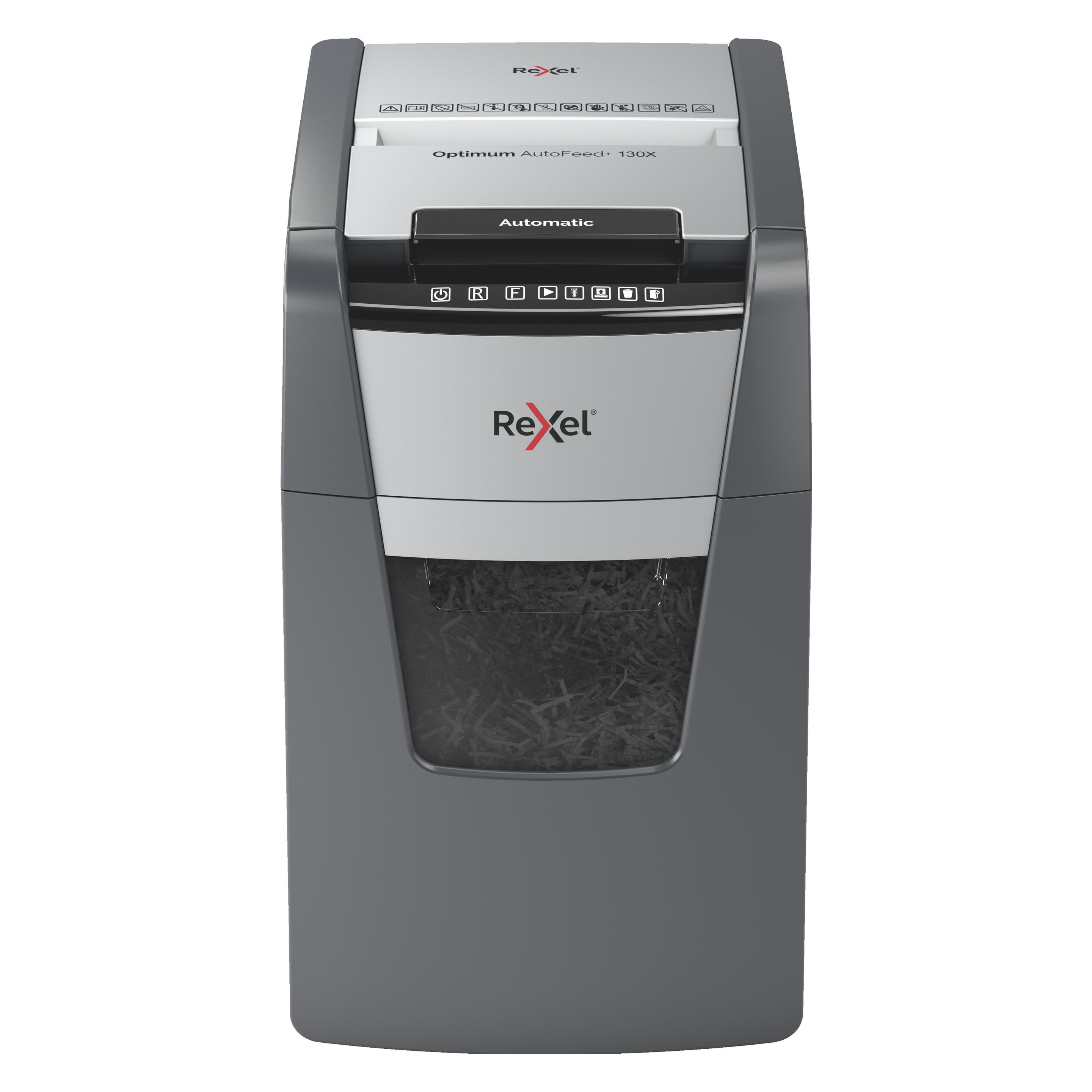 Rexel Optimum AutoFeed+ 130X Aktenvernichter Partikelschnitt 4 x 28 mm 44 l Blattanzahl (max.): 130 Sich (Partikelschnitt) (2020130XEU)