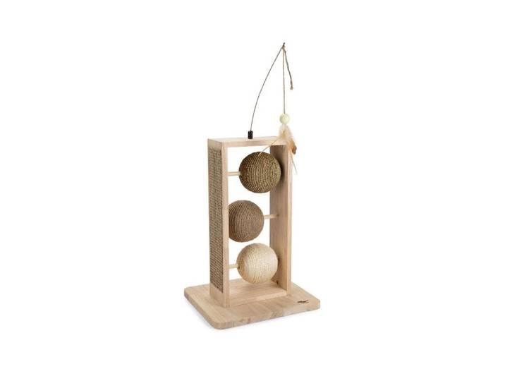 Tier-Beschäftigungsspielzeug DESIGNED BY LOTTE Holz/Jute 49,5 x 29,5 x 34.5 cm , beige (natur), H:49,5cm, Fummelspielzeuge, Tier-Beschäftigungsspielzeug