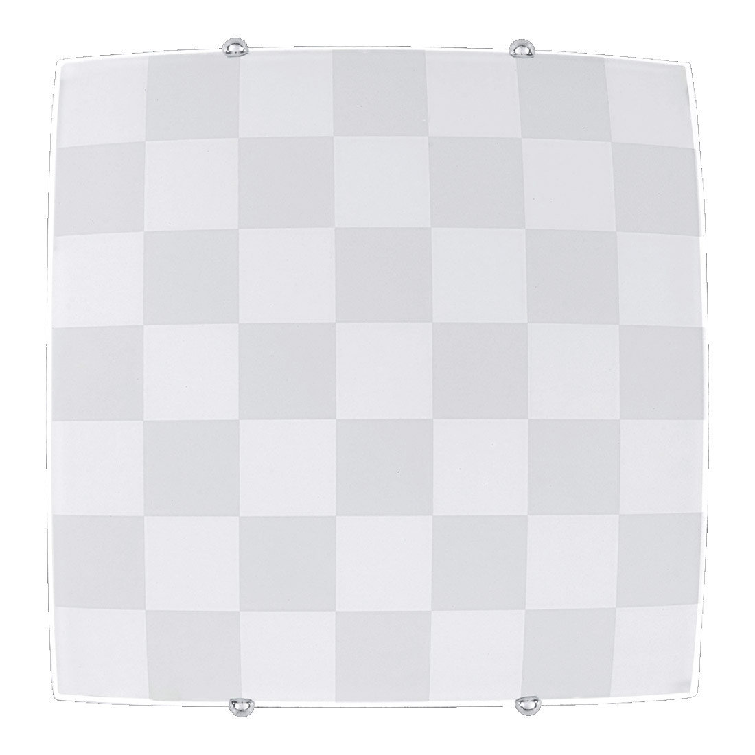 Plafondlamp GARRY van Prezent, vierkant, glas, 2x E27/40W, B: 40 cm, H: 40 cm, dimbaar