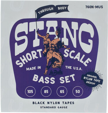 La Bella 760N-MUS BK Nylon Stang Bass