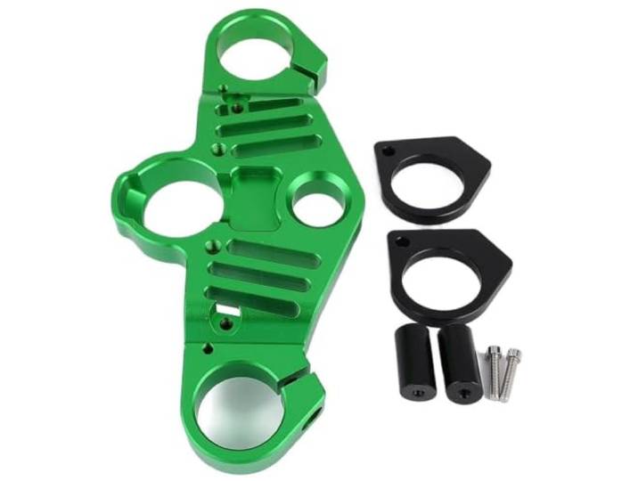 Obere Gabelbrücke， Für Z400 Z500 2025 2026 Motorrad Gabel Senkung Triple Tree Front End Obere Klemme Gabelführung Gabelbrücke，(Green)