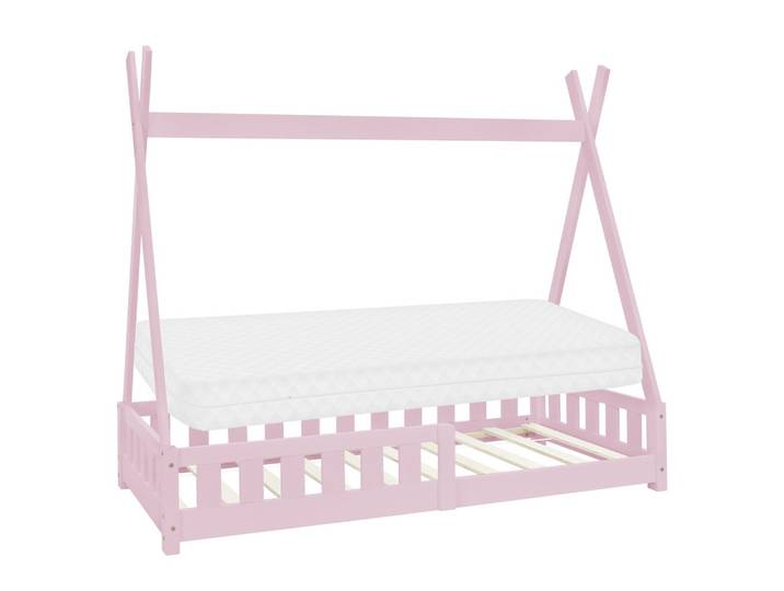 KINDERBETT Tipi mit Matratze 80x160 cm Rosa