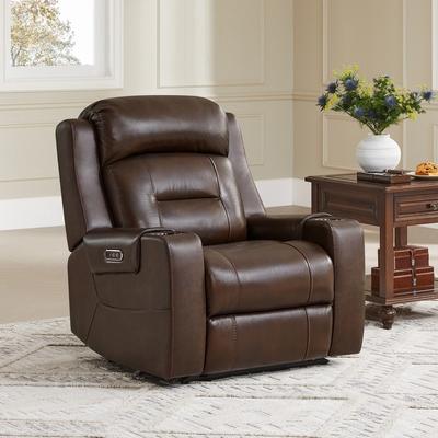 Spruce & Spring Anya Genuine Leather Power Recliner Chair
