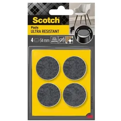 Scotch 4er-Pack Filzpads SP87A36 »Ultra Resistant« selbsthaftend Ø 34 mm grau
