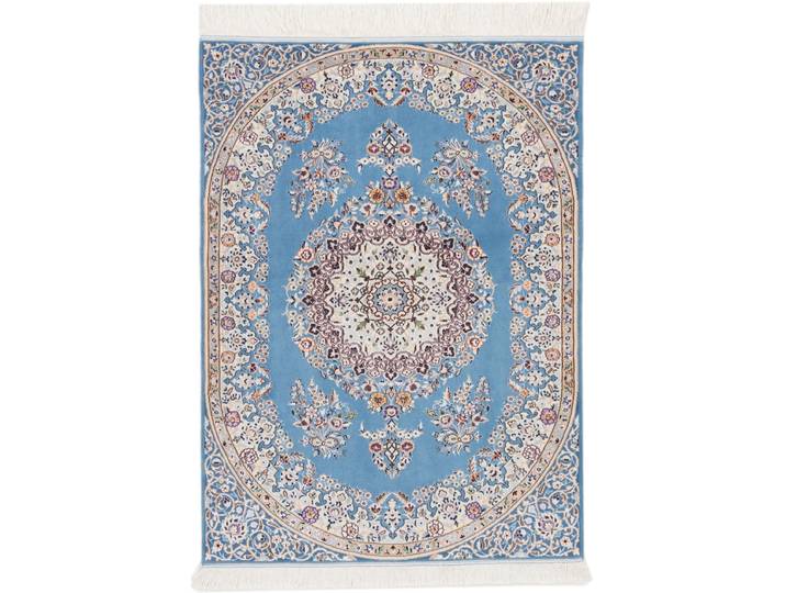 Nain 6La Teppich 102x139 Handgeknüpft Orientteppich Perserteppich Wolle mit Seide