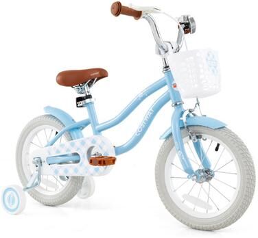 Costway 14 Inch Kids Bike with Adjustable Handlebar and Seat for 3-5 Year Old