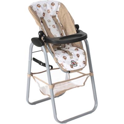 Puppenhochstuhl CHIC2000 "Konfetti", rosa (bärchen beige), Puppenmöbel, KinderB:36cm H:73cm T:35cm, mit abnehmbarem Tablett, B:36cm H:73cm T:35cm