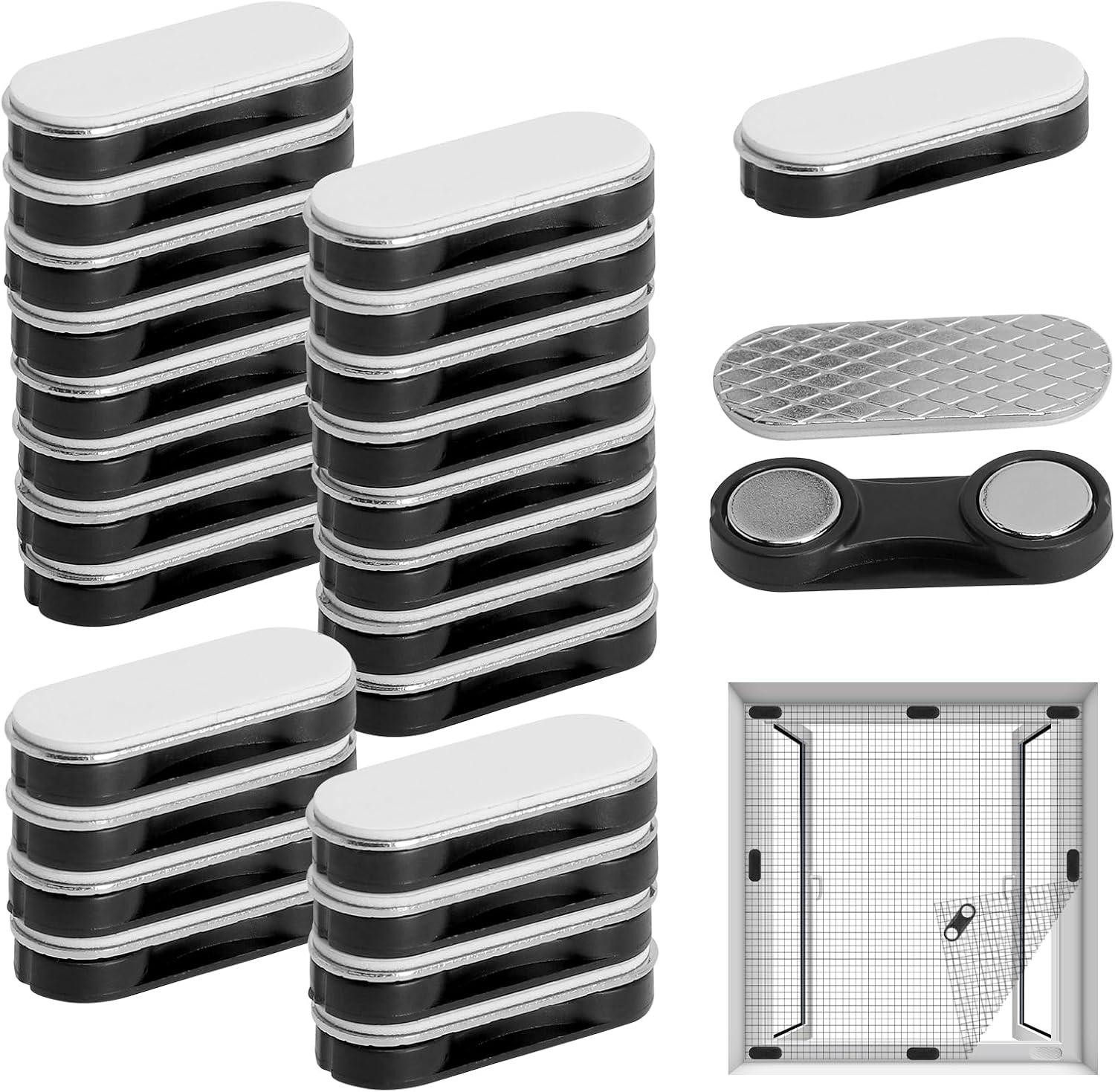 24 stuks zelfklevende magnetische vliegenraam clips van 33 x 13 mm voor vliegenschermen