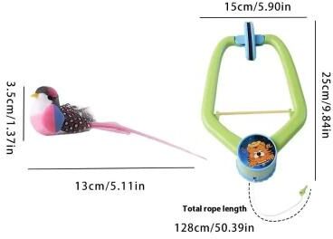 Uplift Picks Interactive Door Hanging Cat Toy With Swinging Feathers And Replaceable Prey Attachments 02